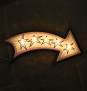 illuminated fairground arrow