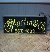 martin & co. neon sign